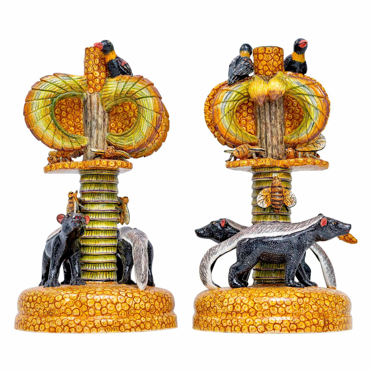 Paif of Honey Badger Candlesticks