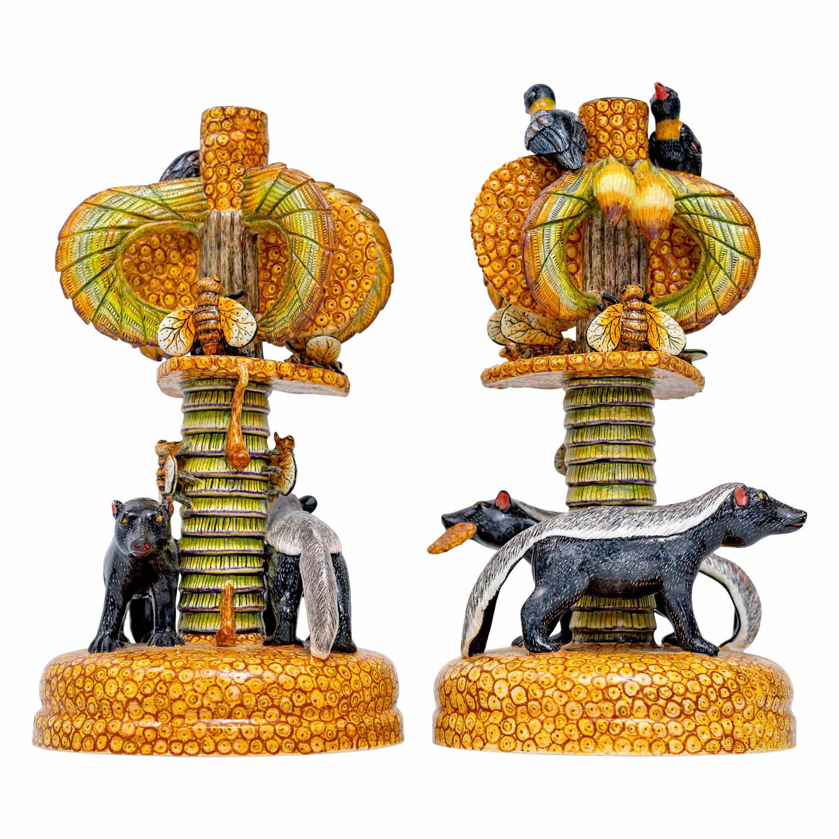 Paif of Honey Badger Candlesticks