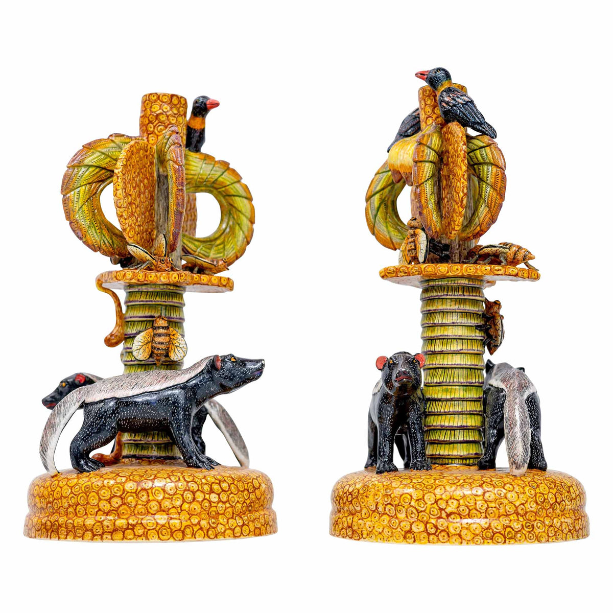 Paif of Honey Badger Candlesticks