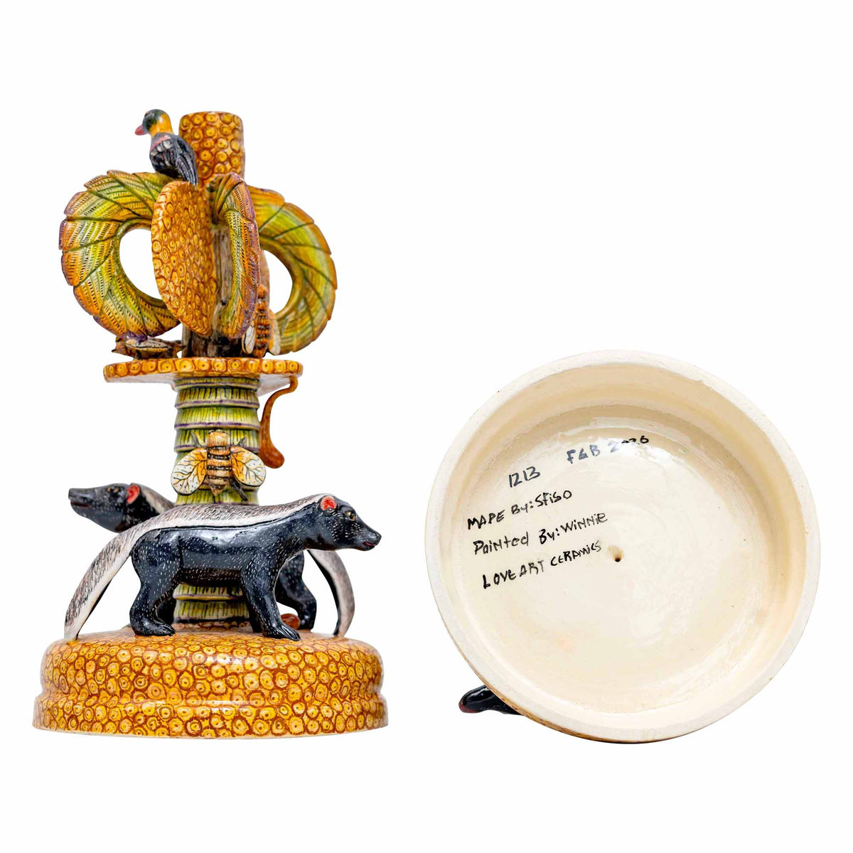 Paif of Honey Badger Candlesticks
