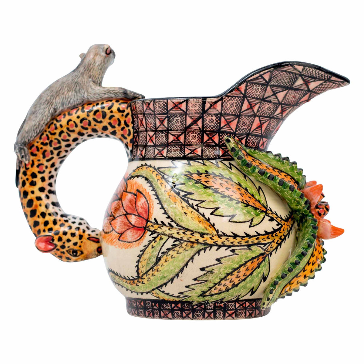 Leopard & Monkey Jug
