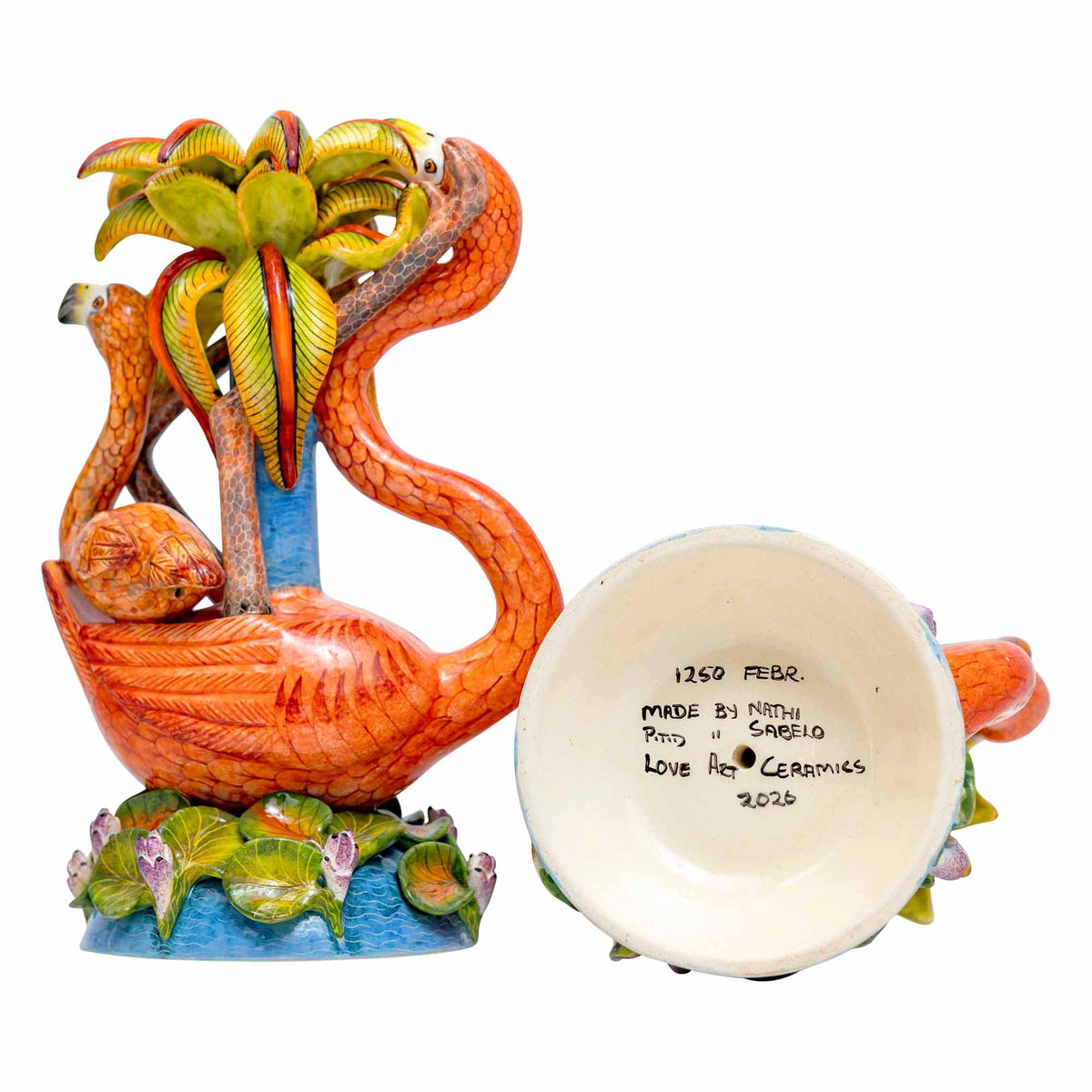 Pair Of Flamingo Candlesticks