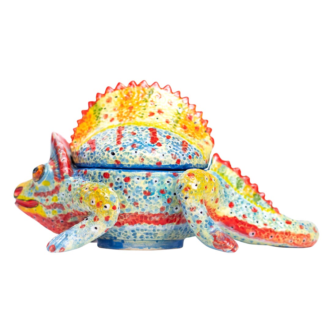 Small chameleon jewelry box