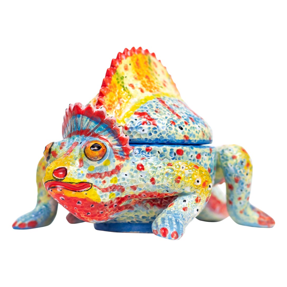 Small chameleon jewelry box