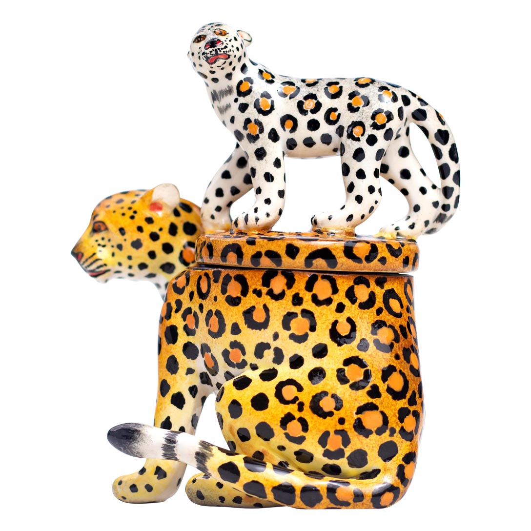 Small leopard jewelry box