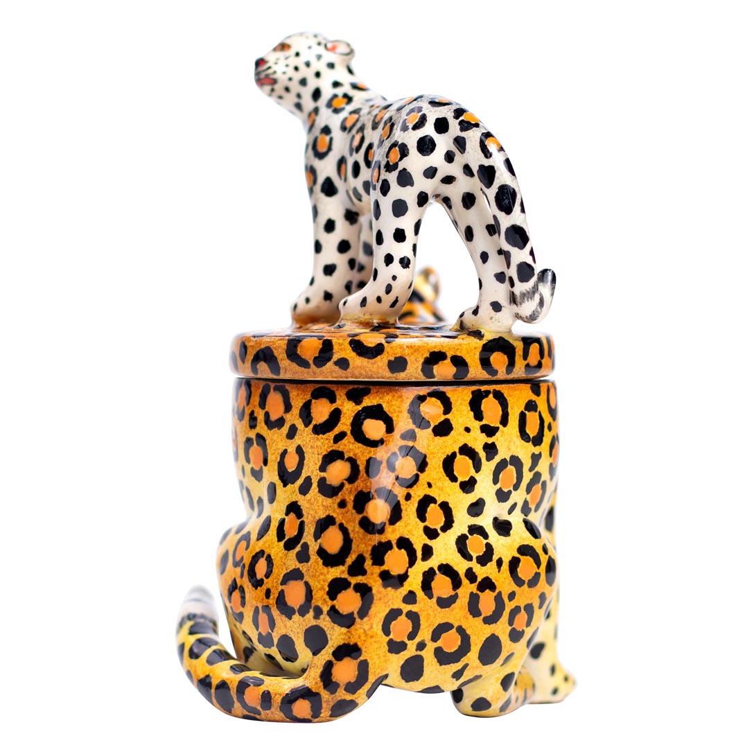 Small leopard jewelry box