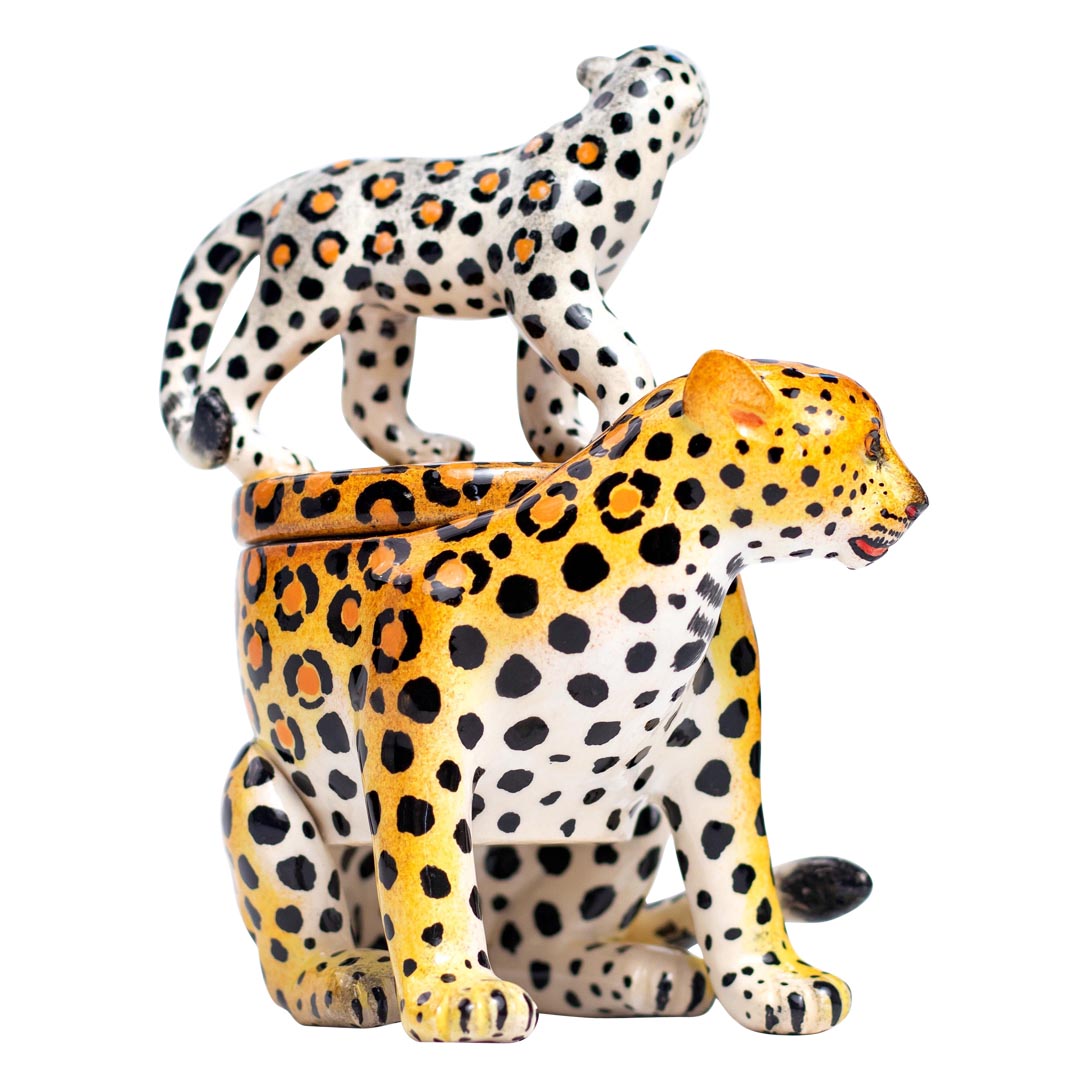 Small leopard jewelry box