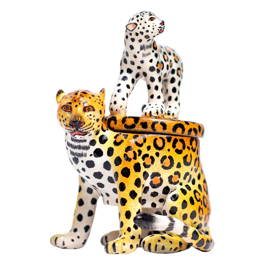 Small leopard jewelry box