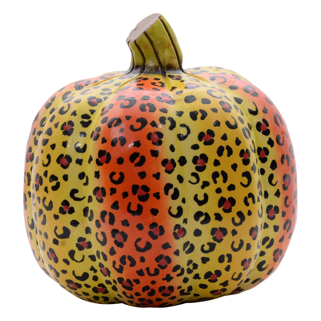 Safari cheetah pumpkin sculpture