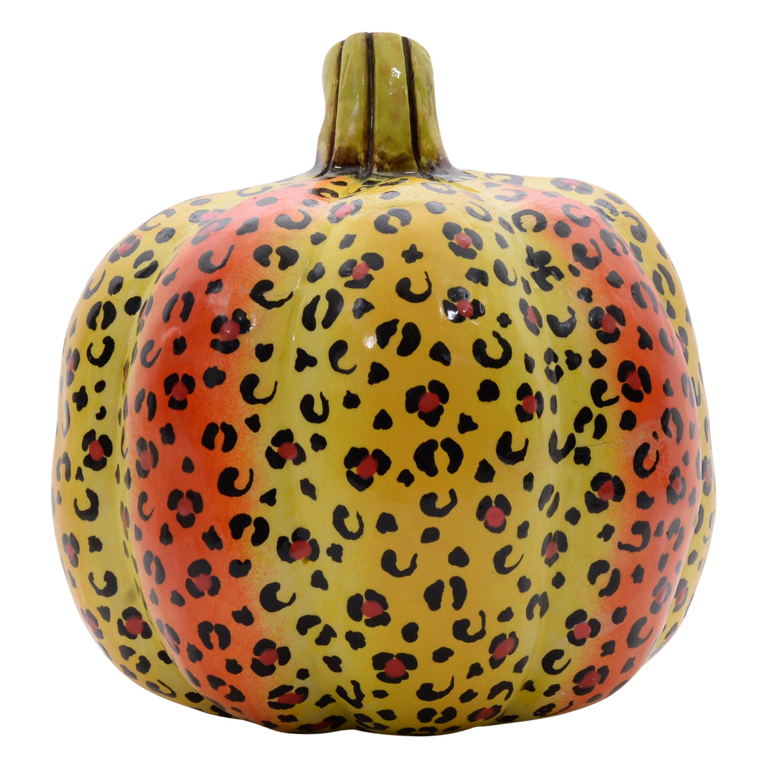 Safari cheetah pumpkin sculpture