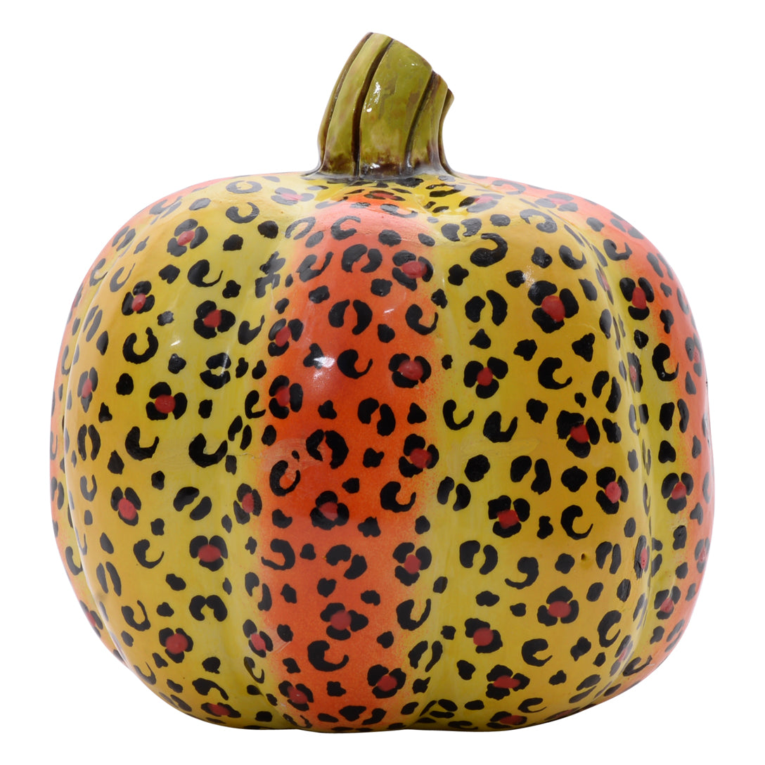 Safari cheetah pumpkin sculpture