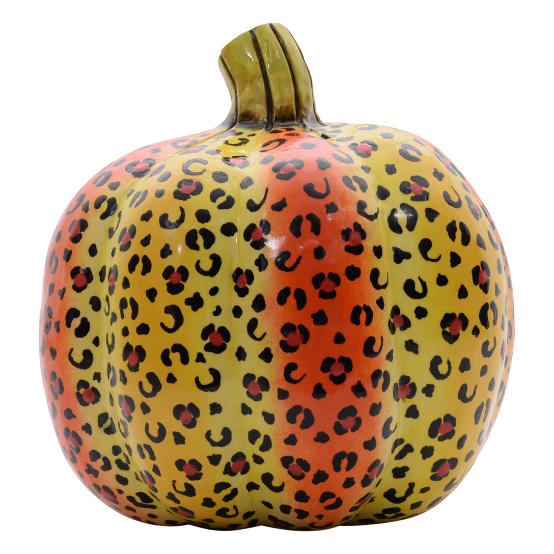 Safari cheetah pumpkin sculpture