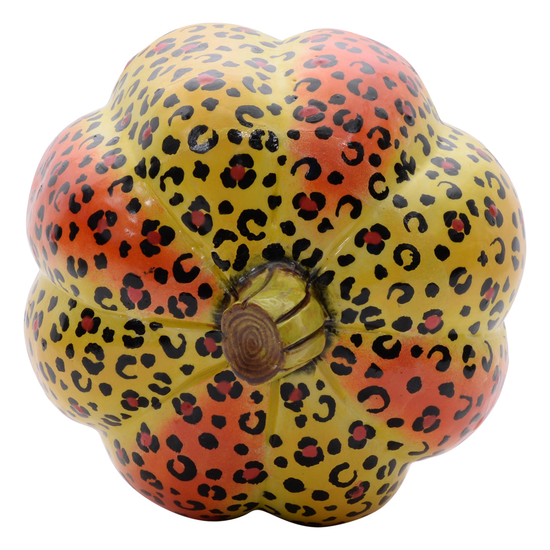 Safari cheetah pumpkin sculpture