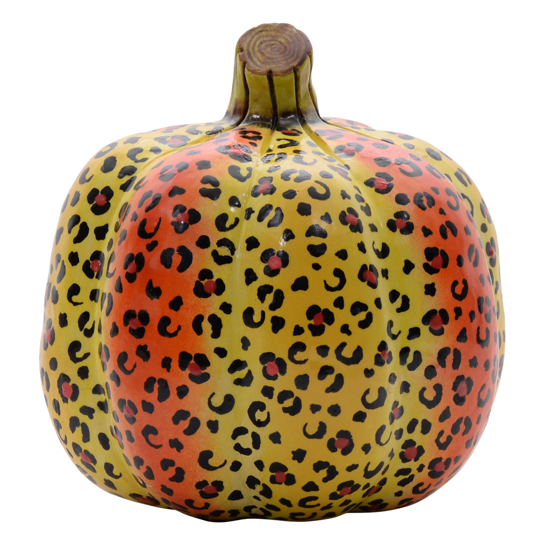 Safari cheetah pumpkin sculpture