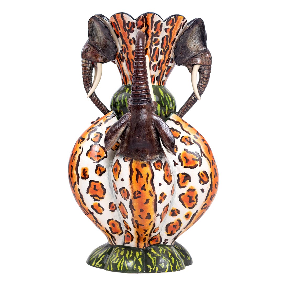 Pumpkin elephants vase