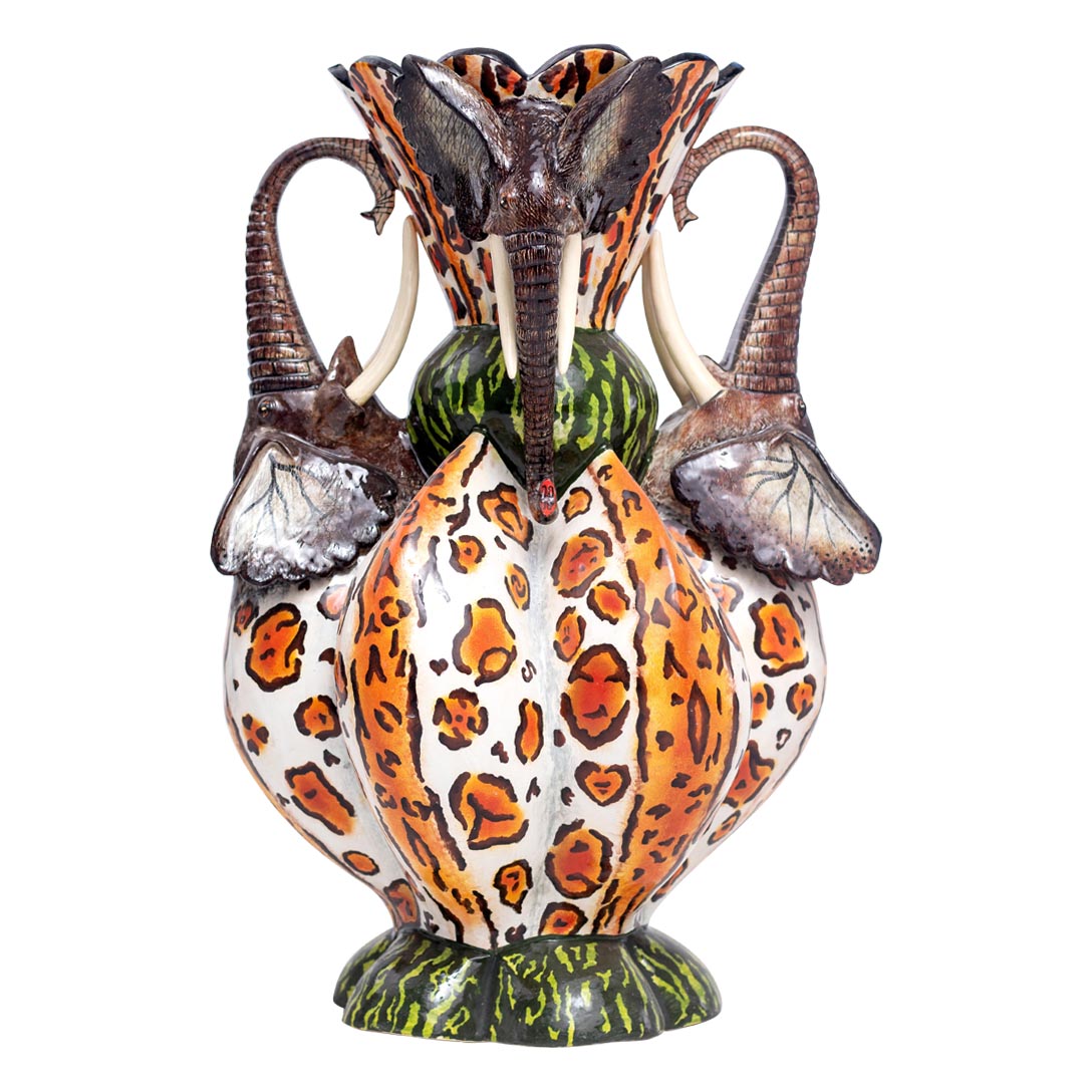 Pumpkin elephants vase