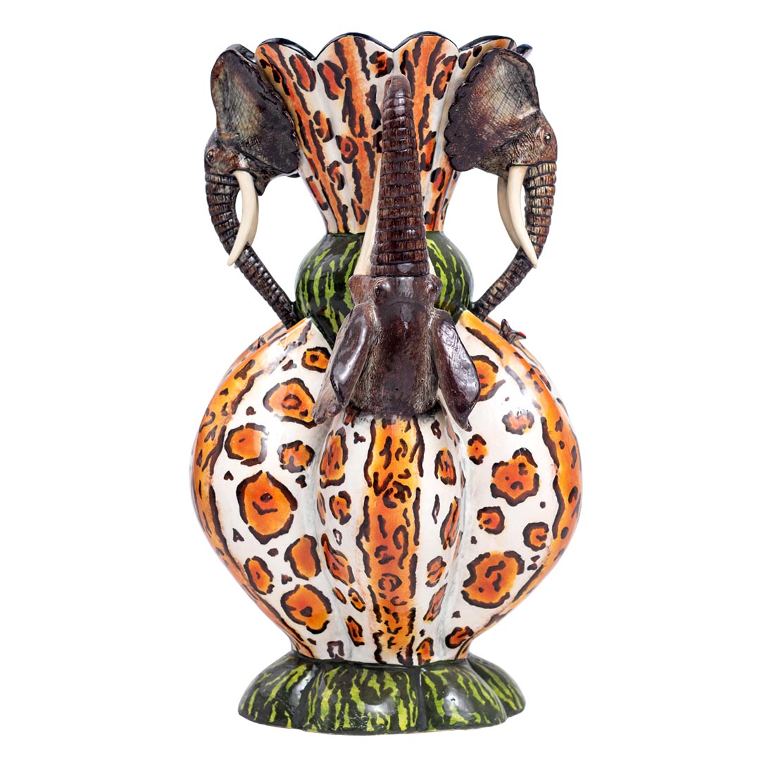 Pumpkin elephants vase