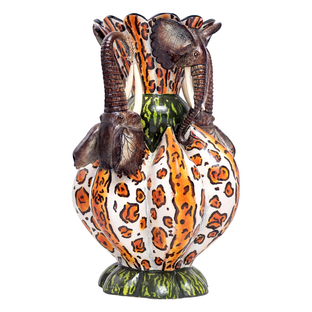 Pumpkin elephants vase