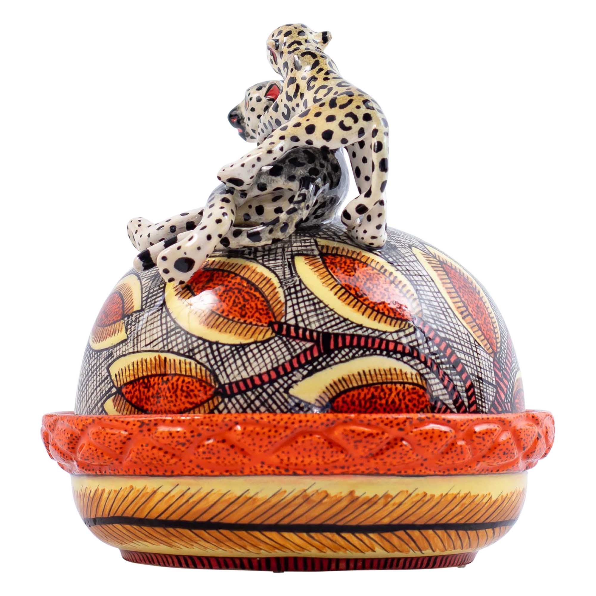 Leopard butterdish