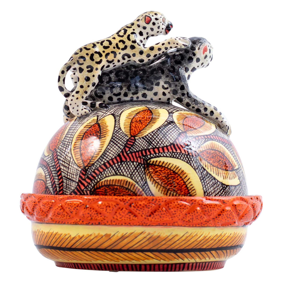 Leopard butterdish