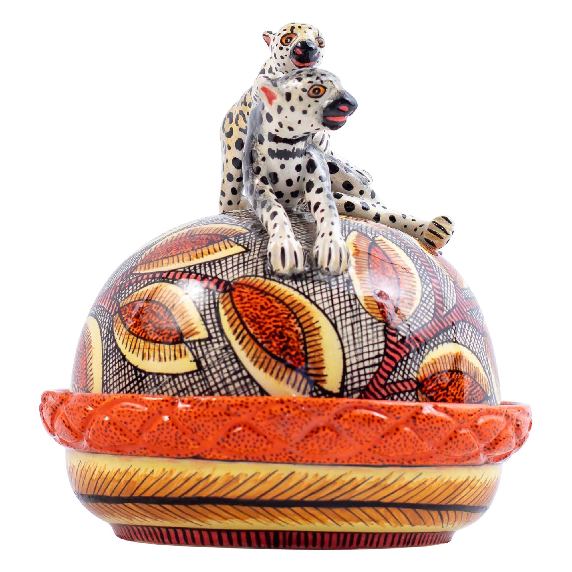 Leopard butterdish
