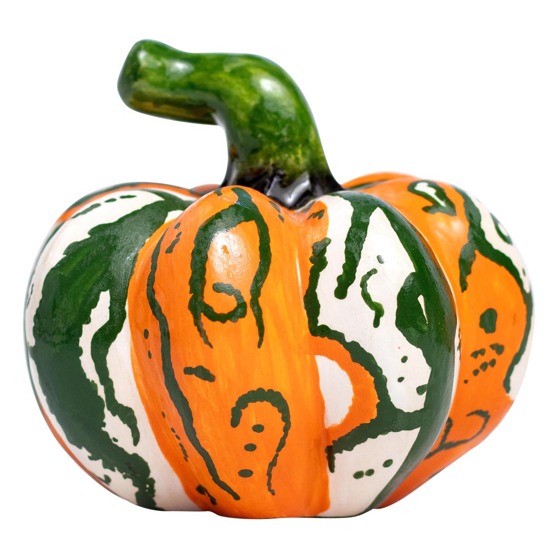 Autumn harvest pumpkin sculpture