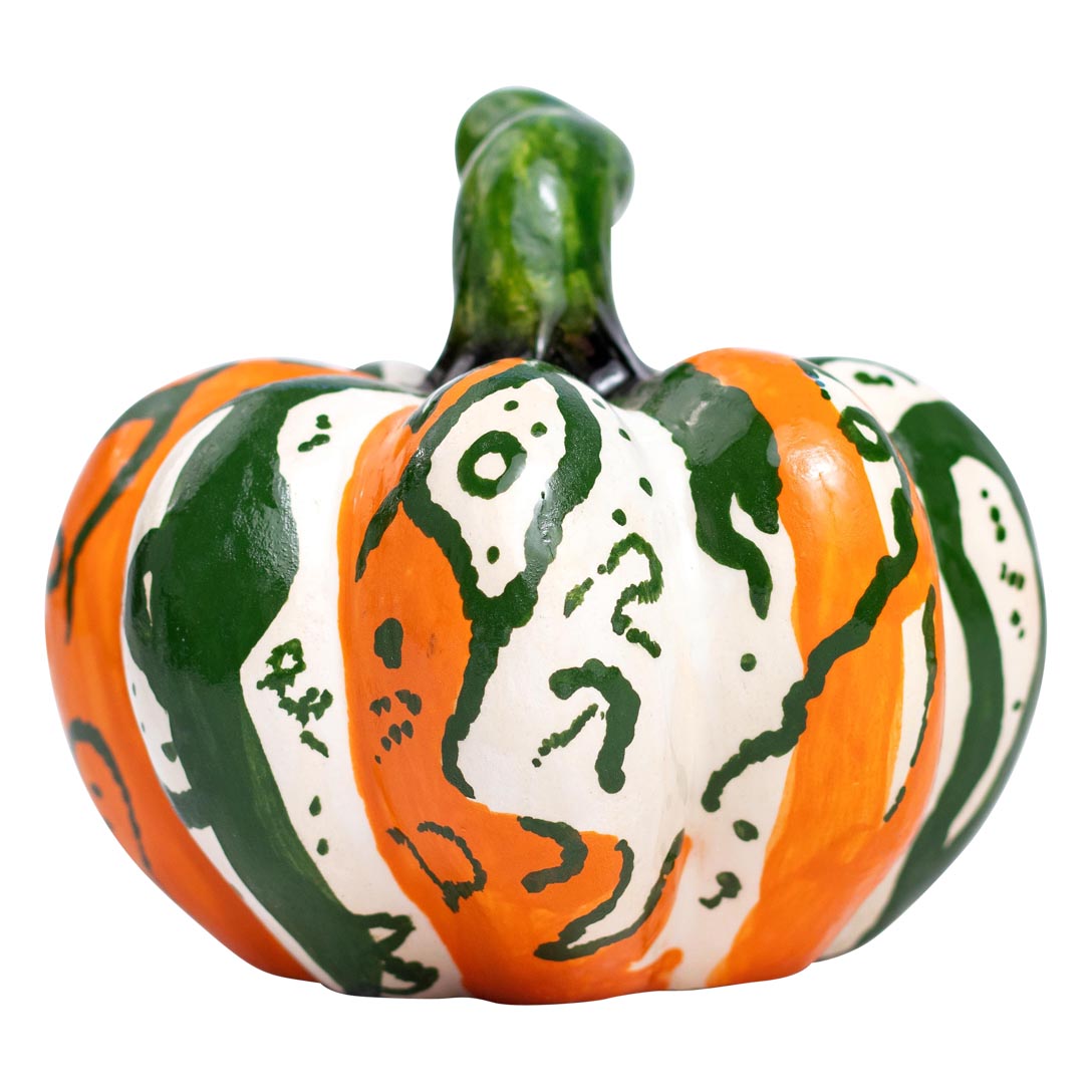 Autumn harvest pumpkin sculpture