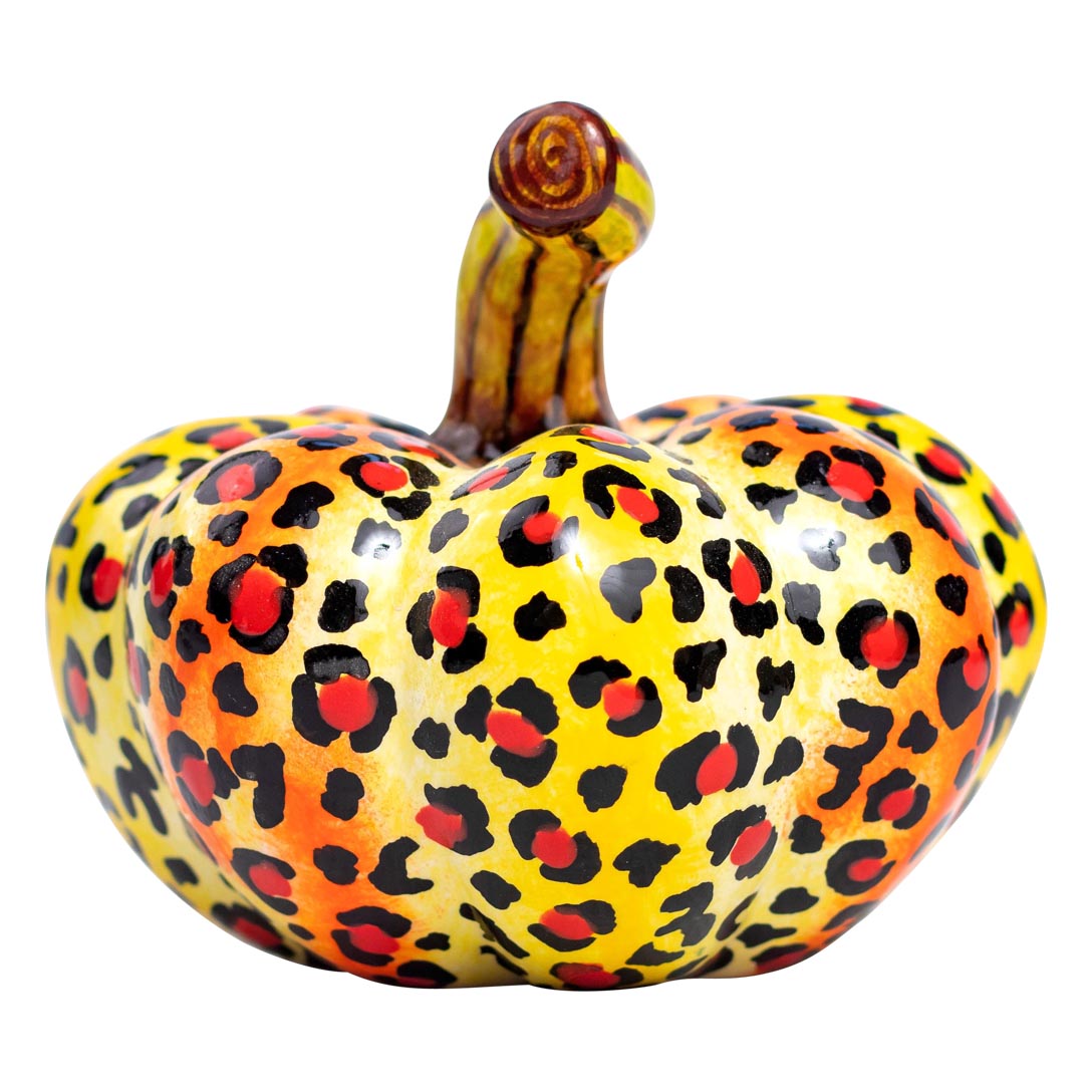 Safari cheetah pumpkin sculpture