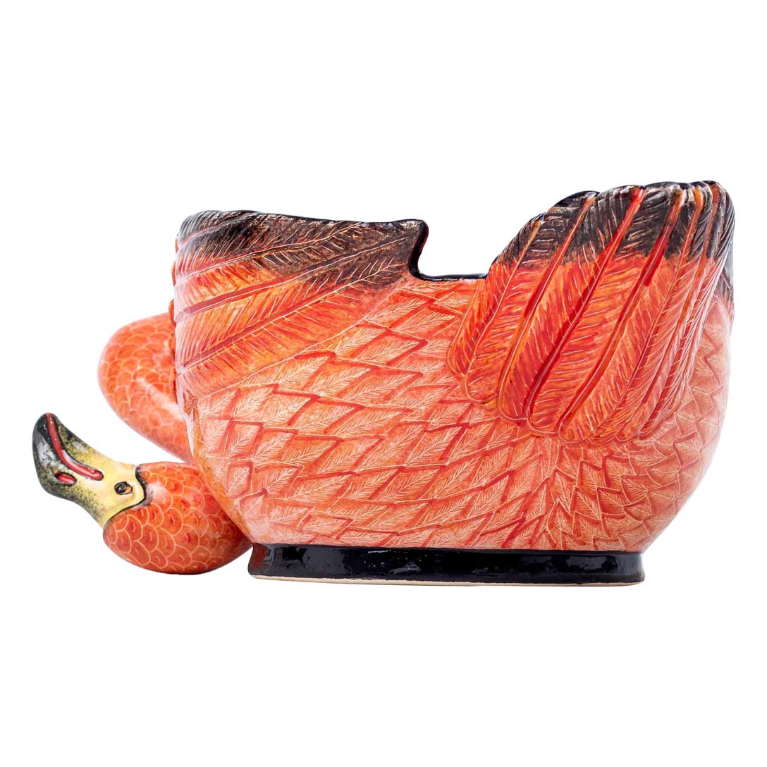 Flamingo, pink & black peanut bowl