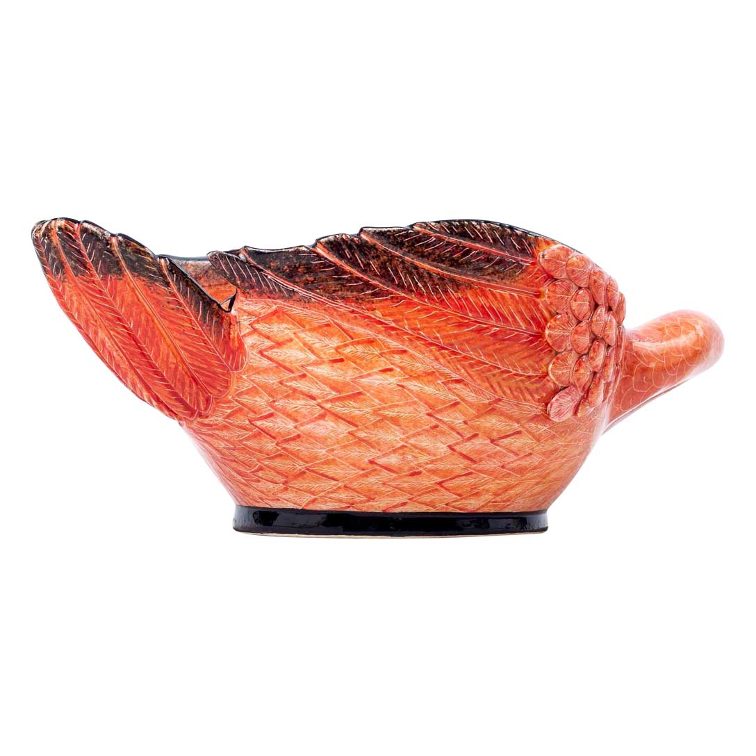 Flamingo, pink & black peanut bowl