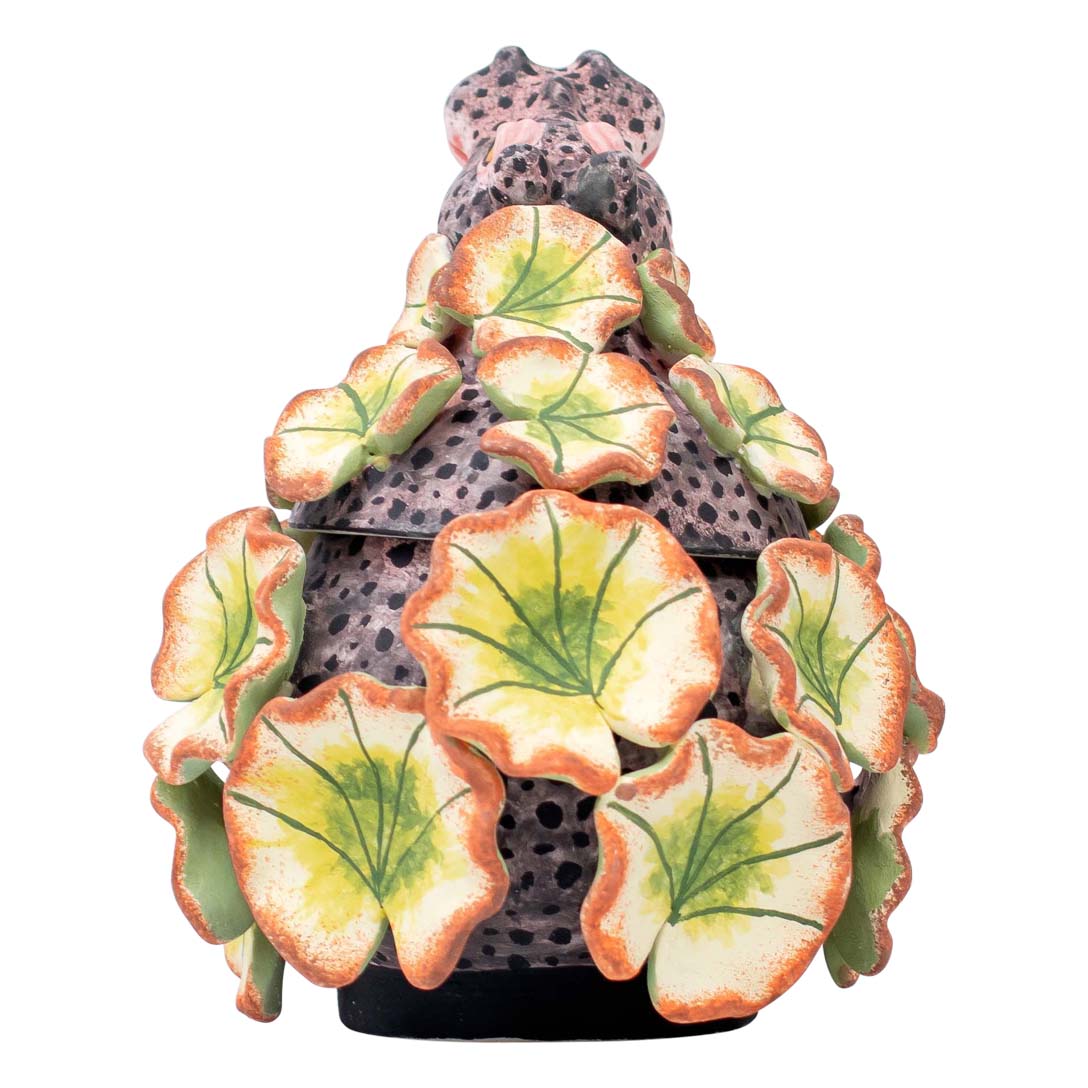 Hippo & waterlily jewelry box