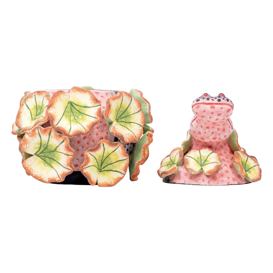 Hippo & waterlily jewelry box