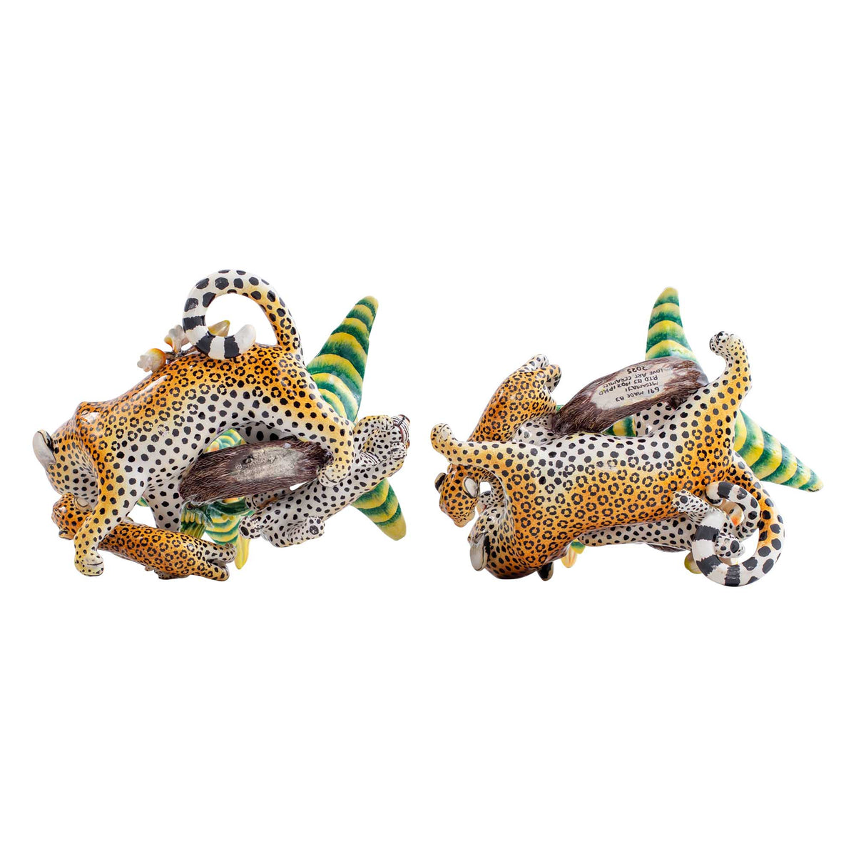 Leopard candlesticks
