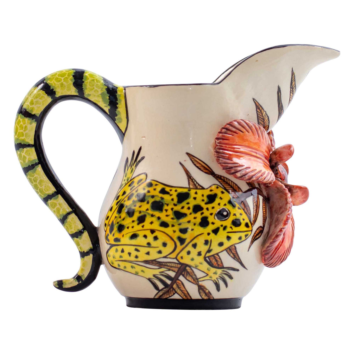 Frog & flower jug