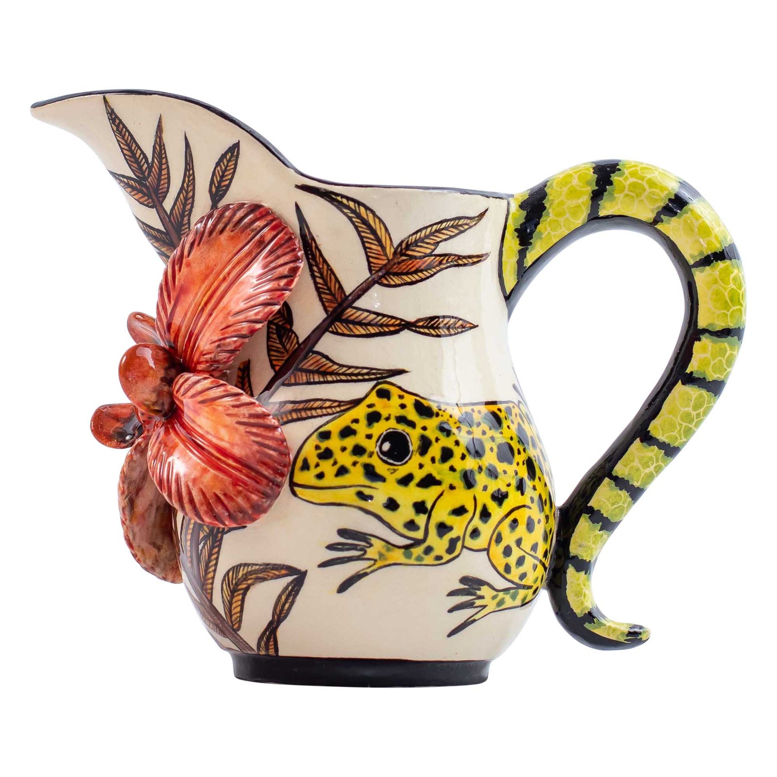 Frog & flower jug