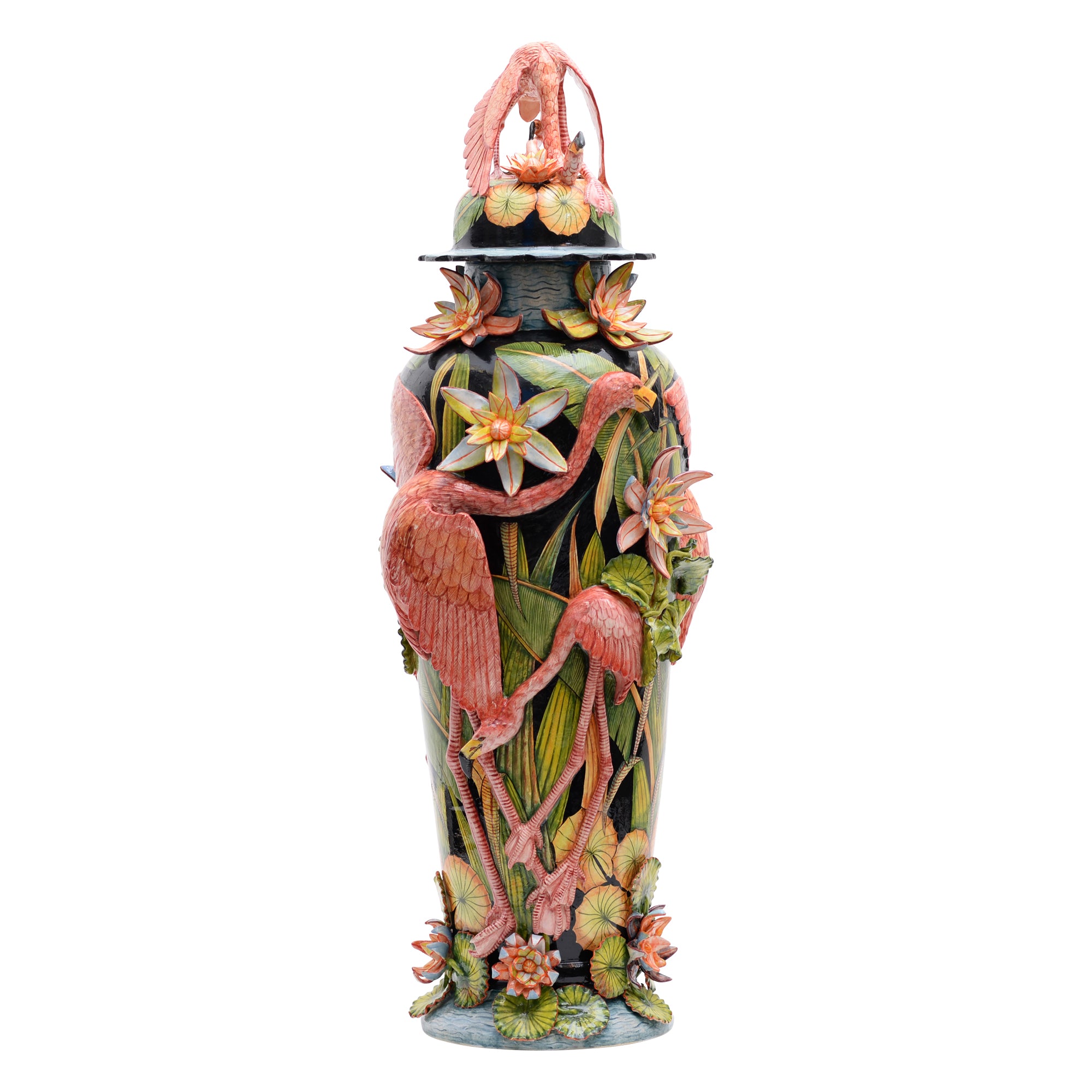 Flamingo urn