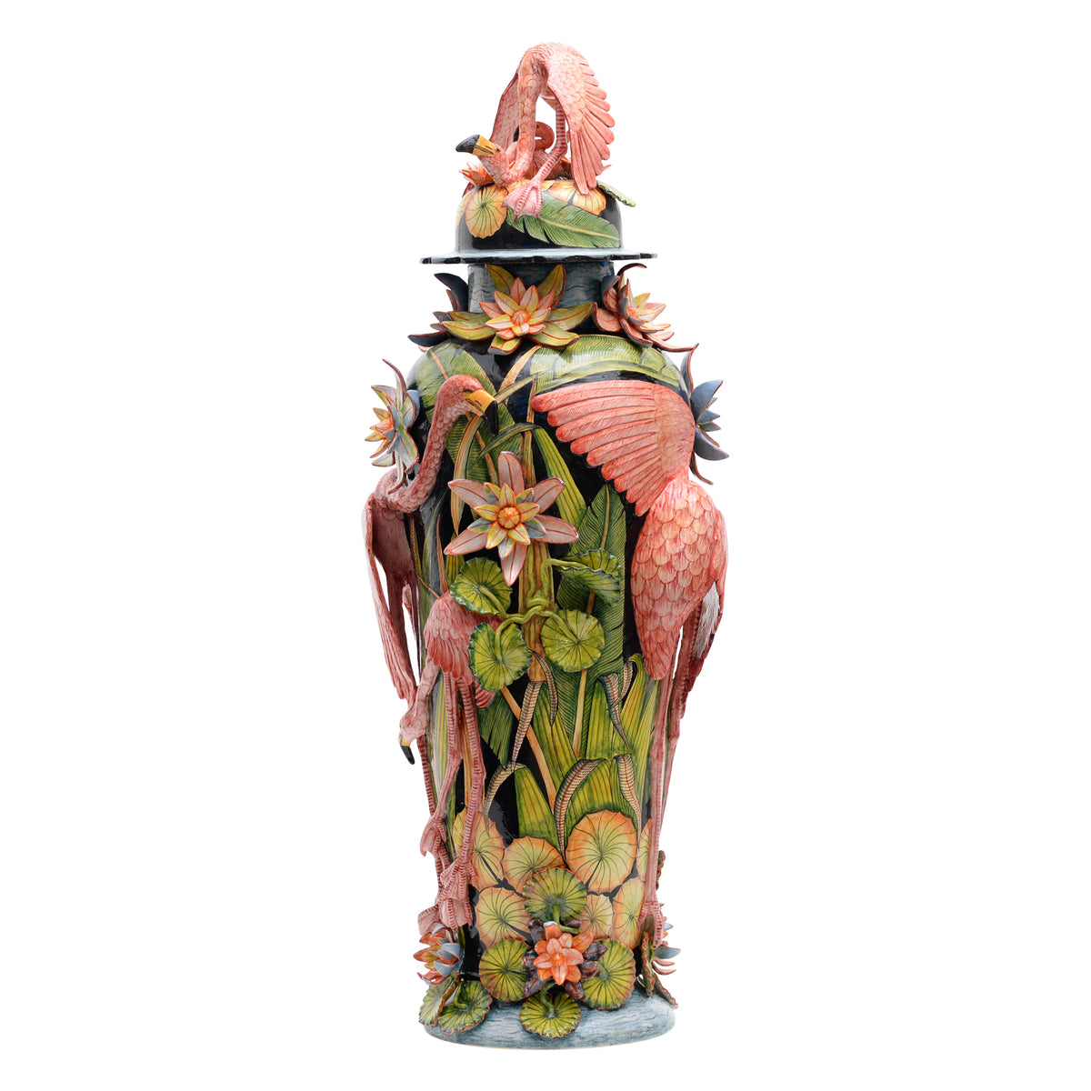 Flamingo urn