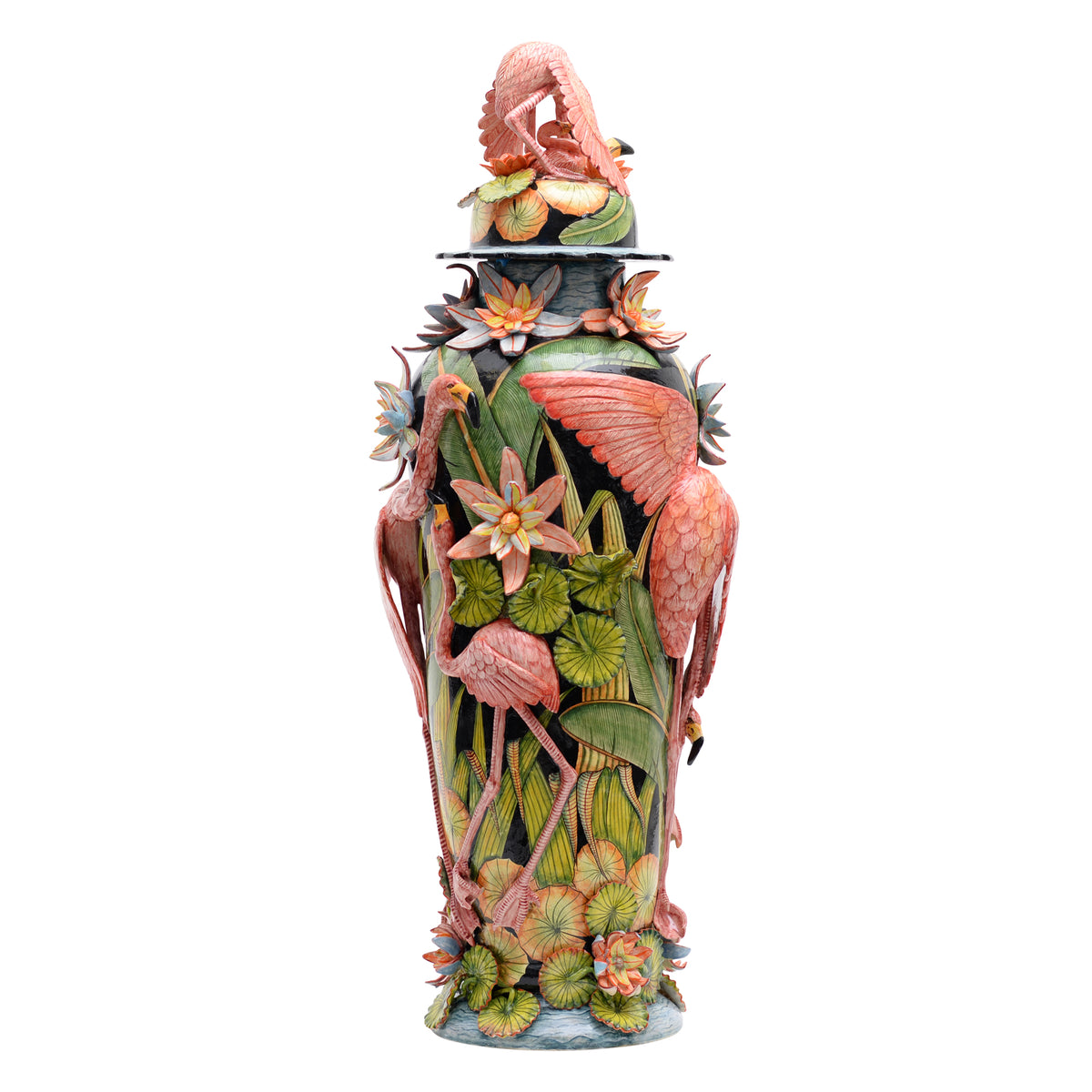 Flamingo urn