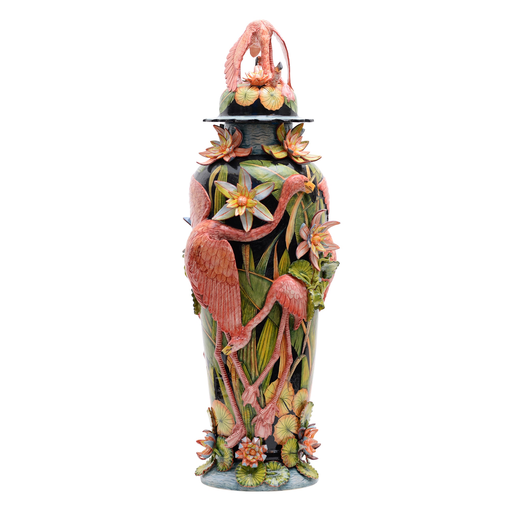 Flamingo urn