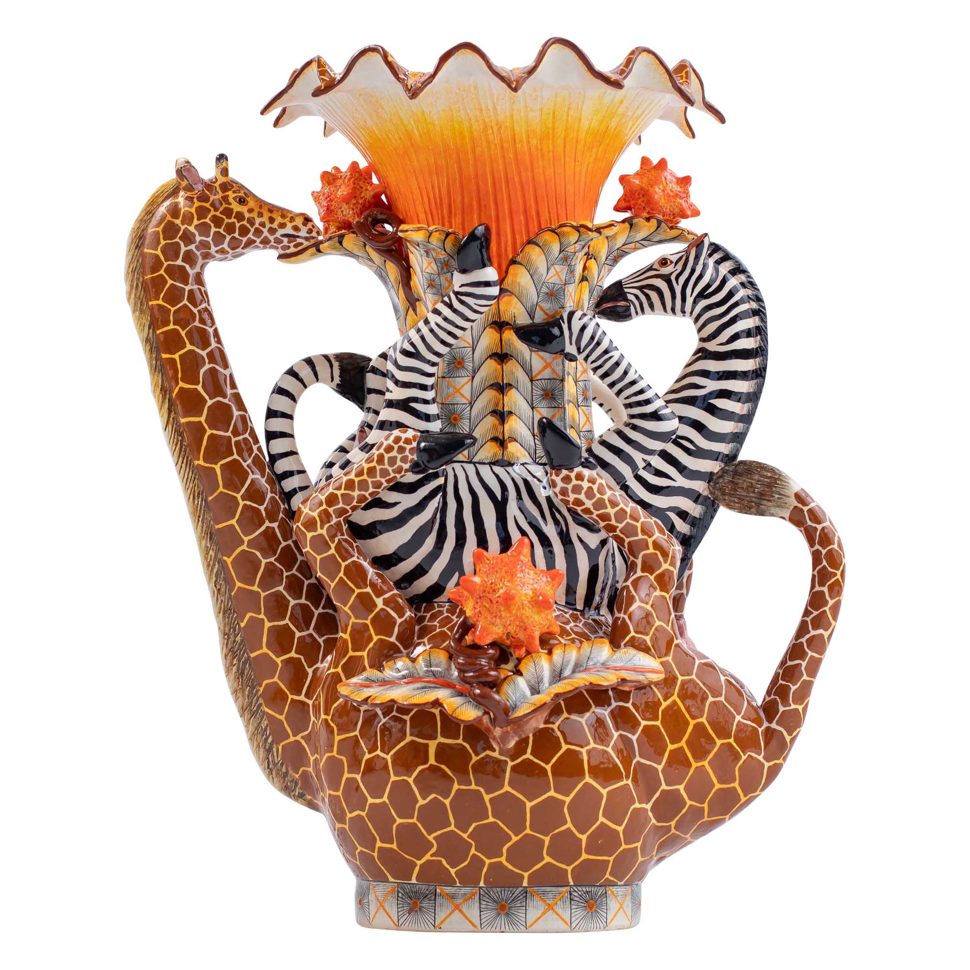 Giraffe & flower vase