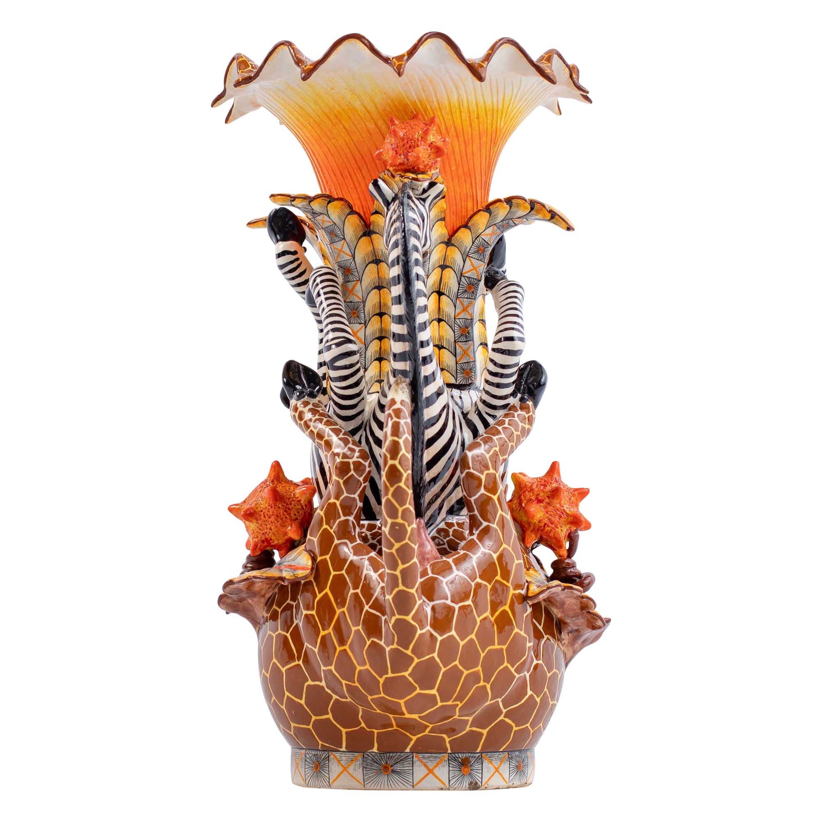 Giraffe & flower vase