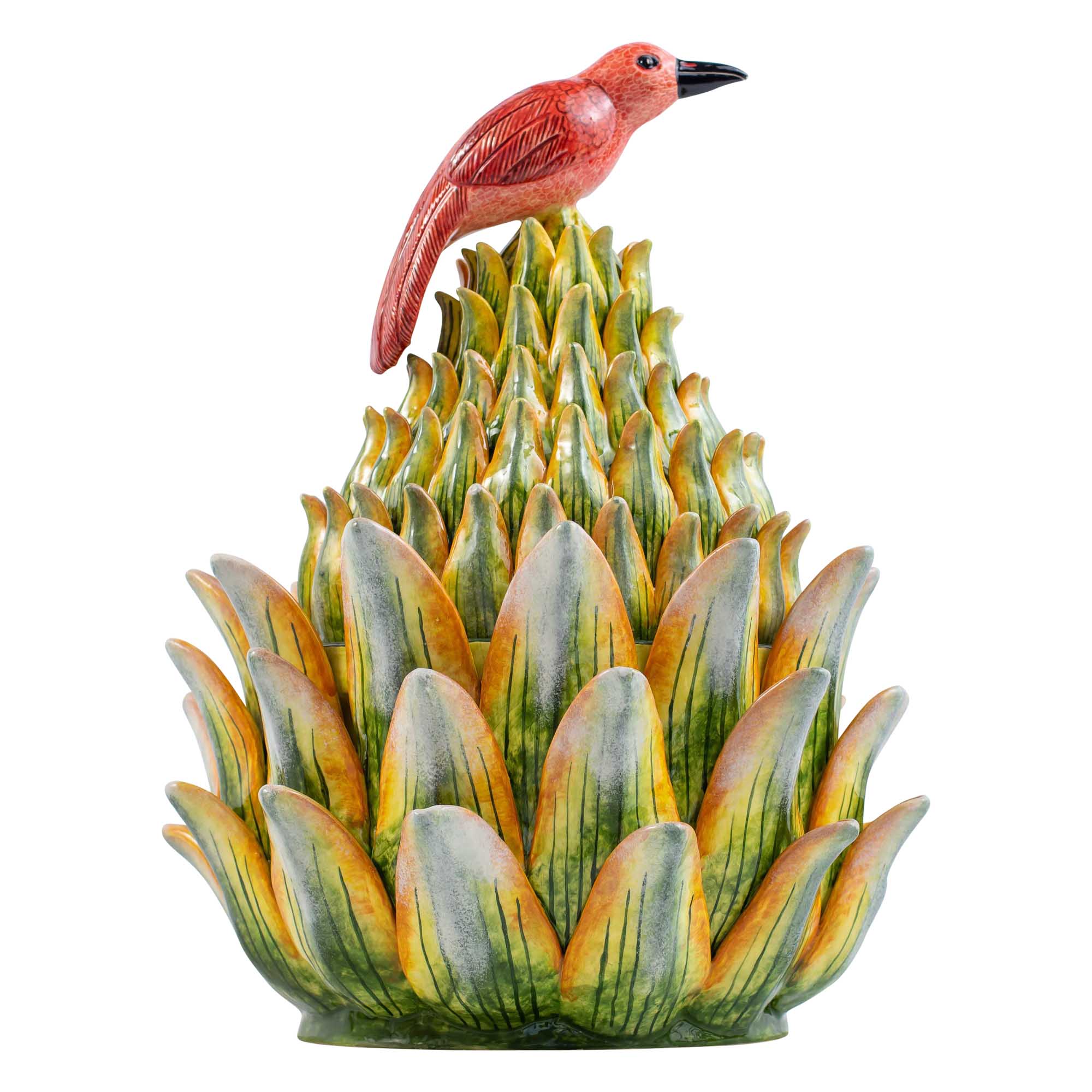 Sunbird on protea tureen