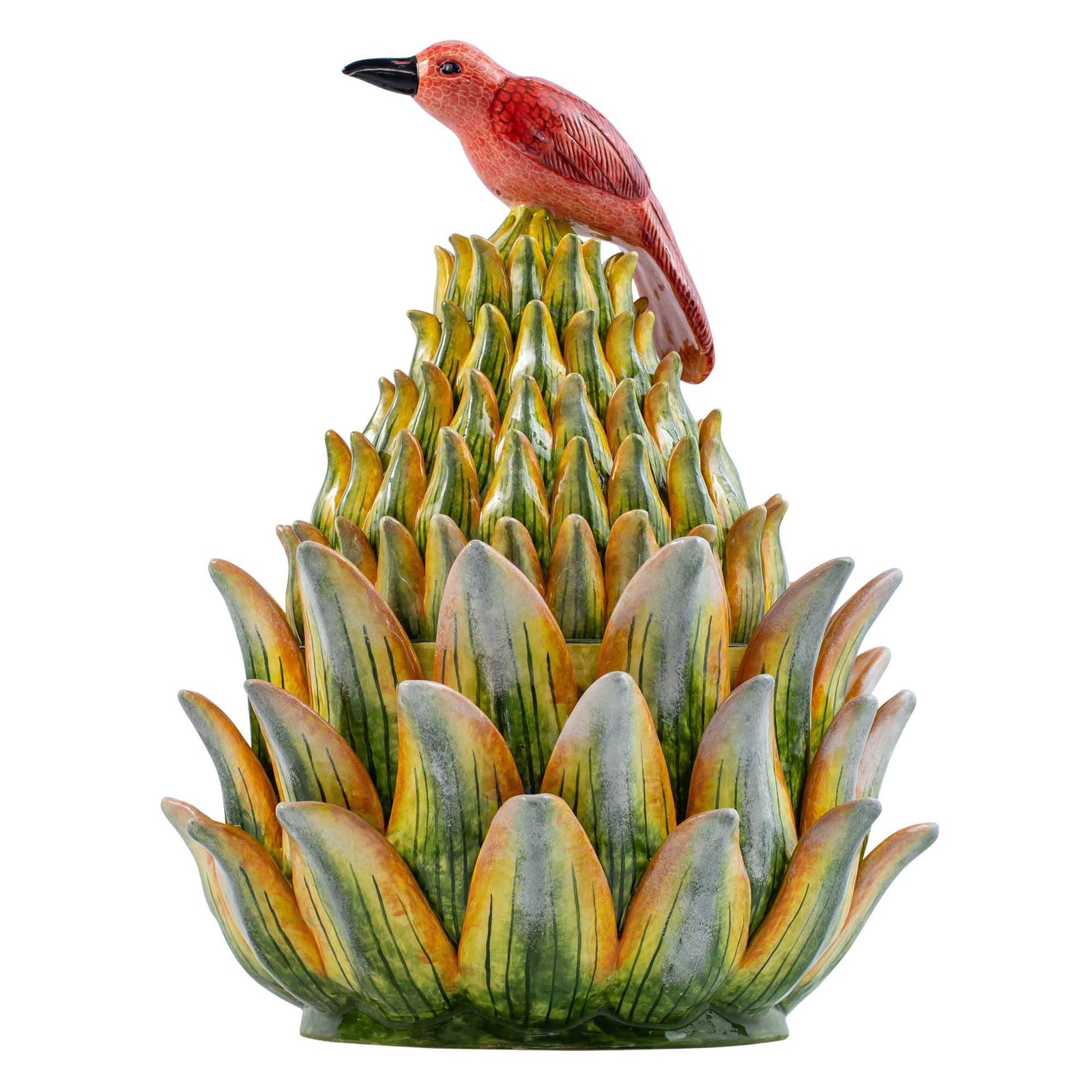 Sunbird on protea tureen
