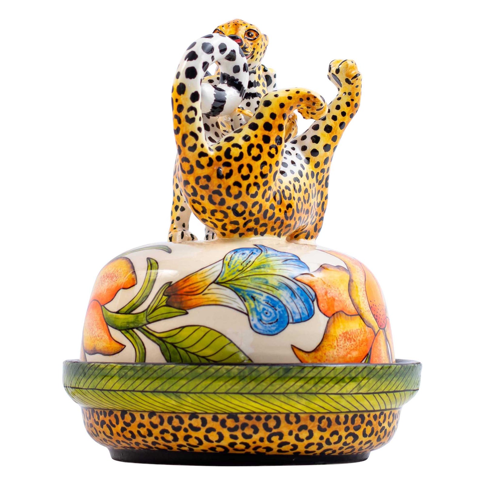 Leopard butterdish