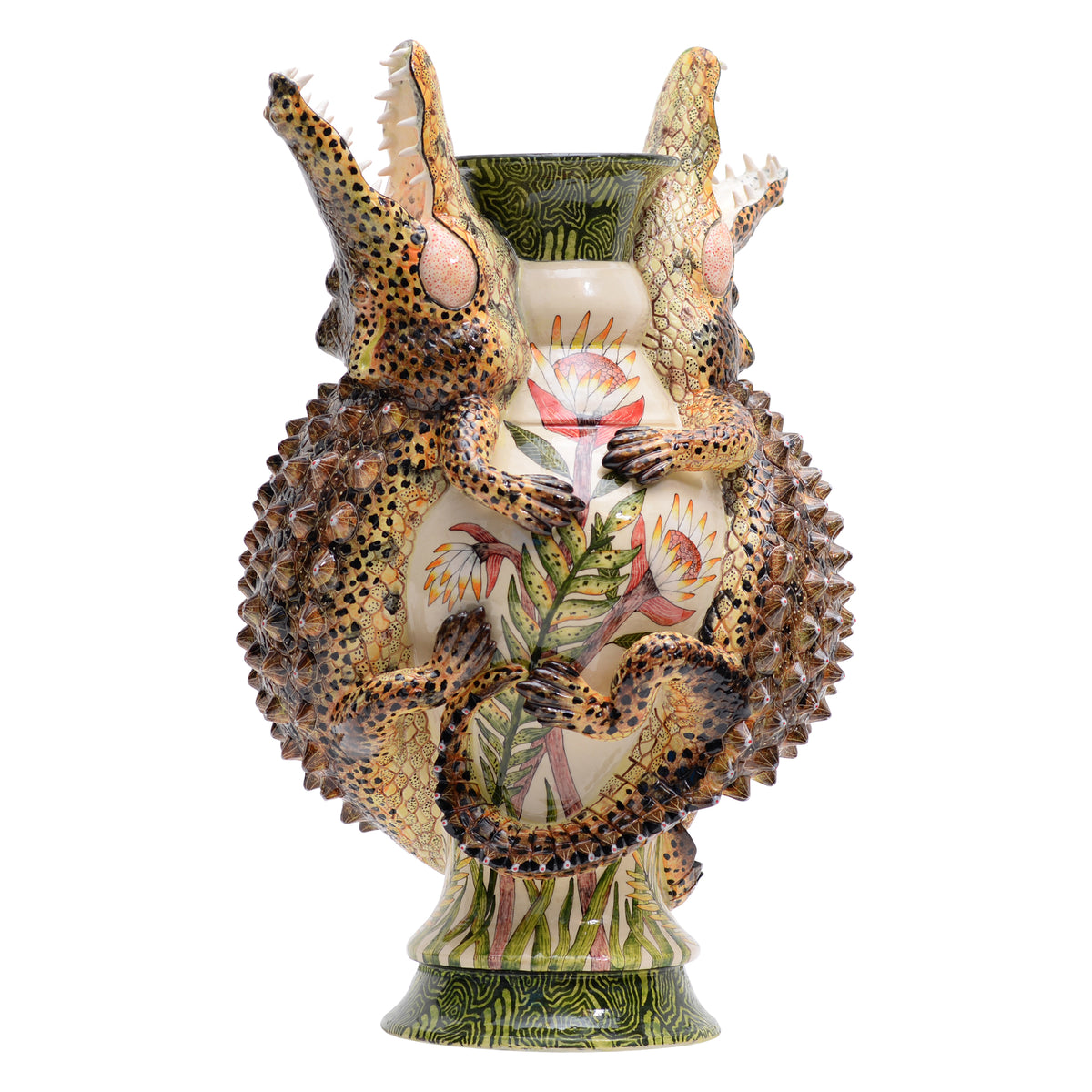Crocodile vase