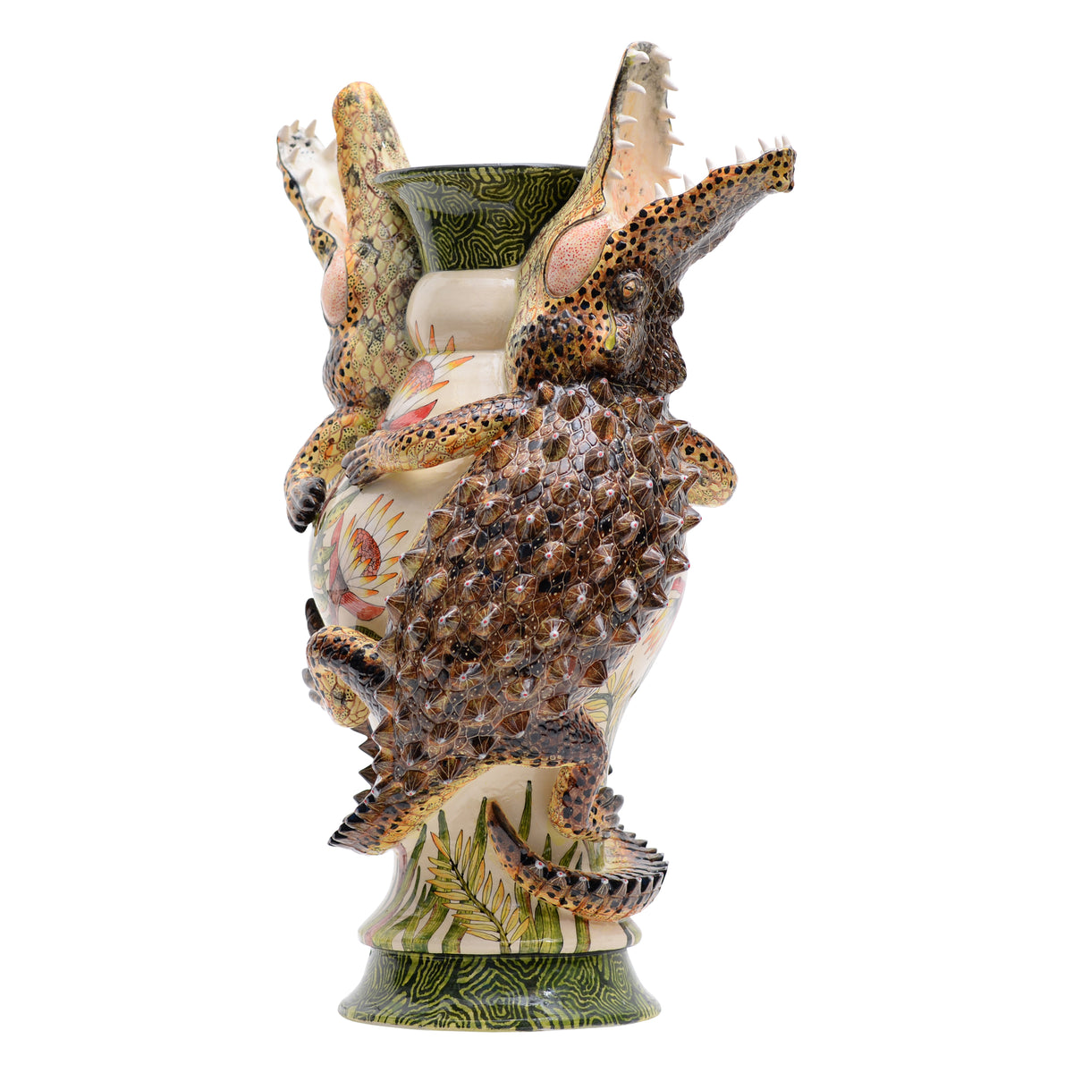 Crocodile vase