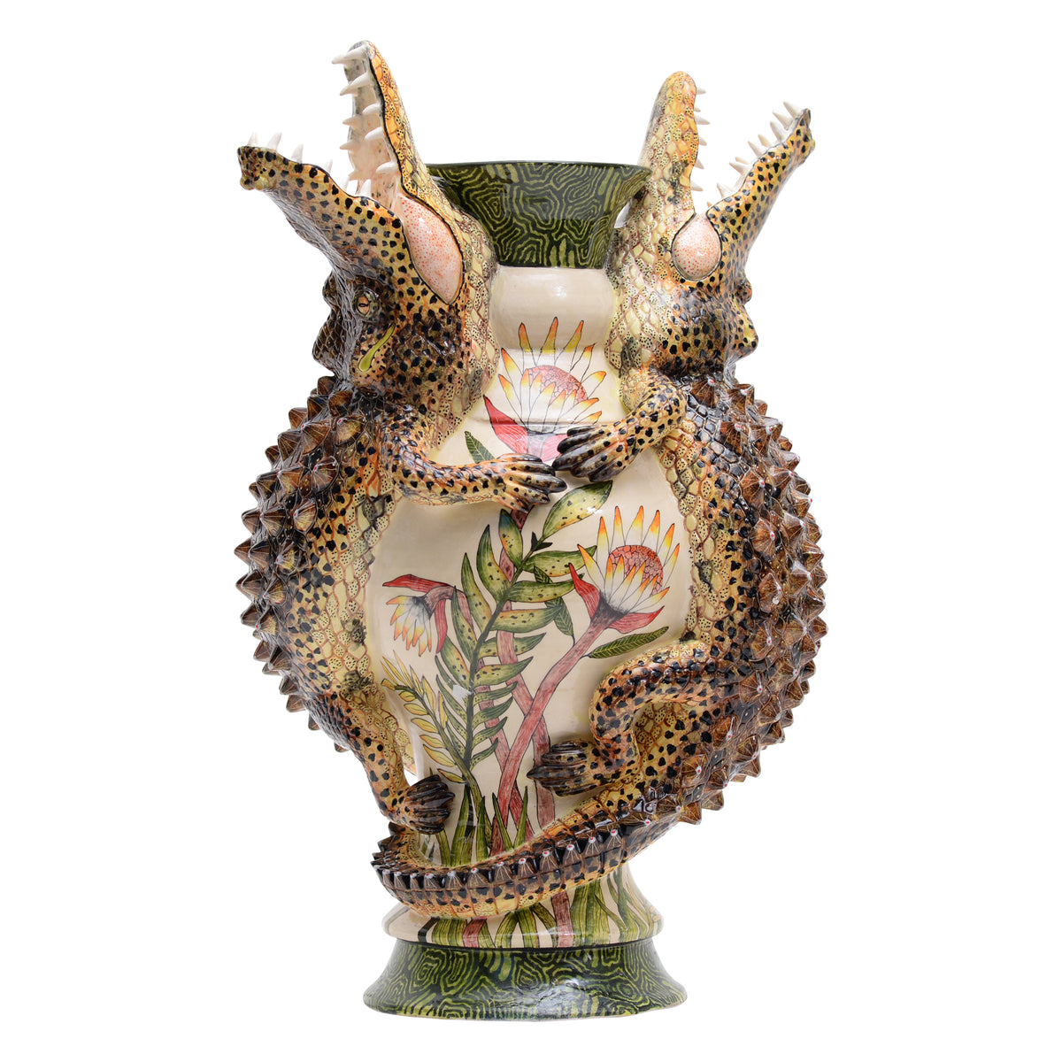 Crocodile vase