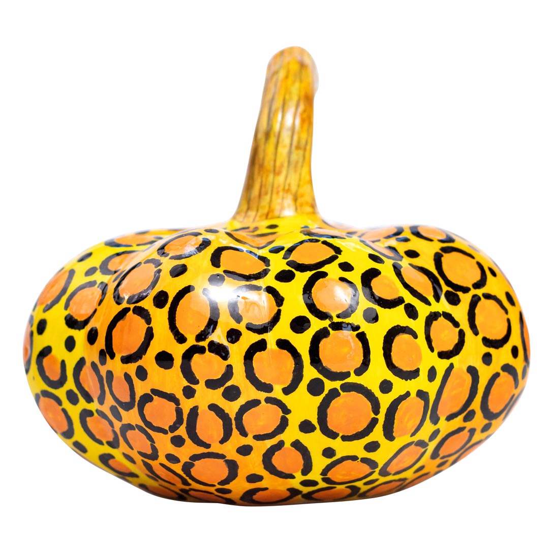 Safari cheetah pumpkin scupture