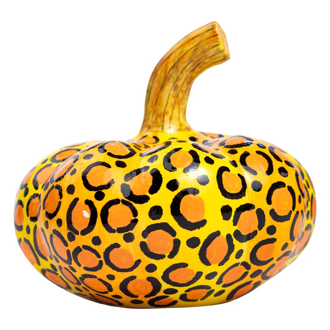 Safari cheetah pumpkin scupture