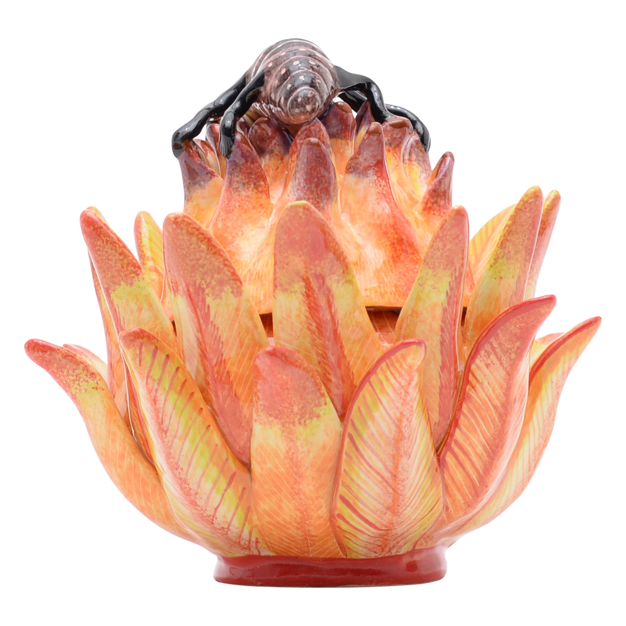 Protea & chameleon jewelry box